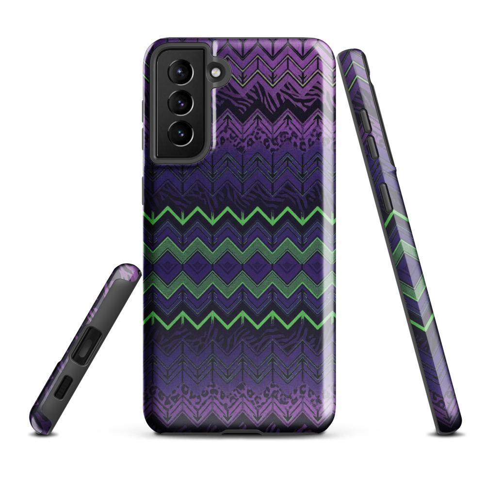 Halloween Chevron Purple & Green Edition Tough Case for Samsung