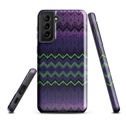 Halloween Chevron Purple & Green Edition Tough Case for Samsung