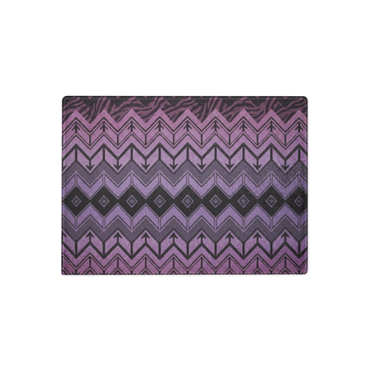 Purple Zebra & Leopard Print Special Edition Chevron Pattern Glass Cutting Board