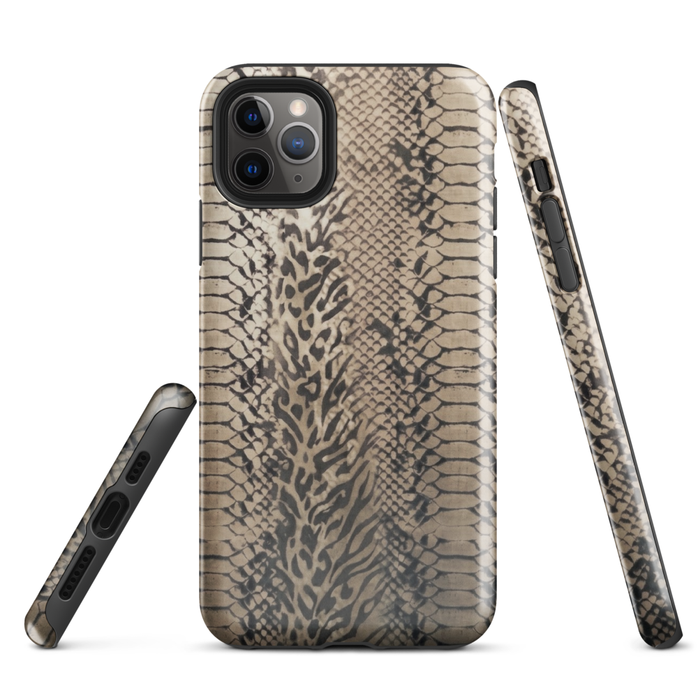 Neutral Snake Skin Tough Case for iPhone®