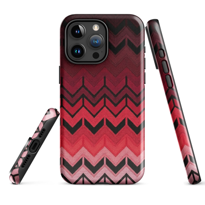 Red Chevron Tough Case for iPhone®