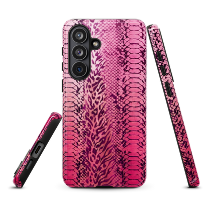 Pink Snake Skin & Leopard Print Tough Case for Samsung
