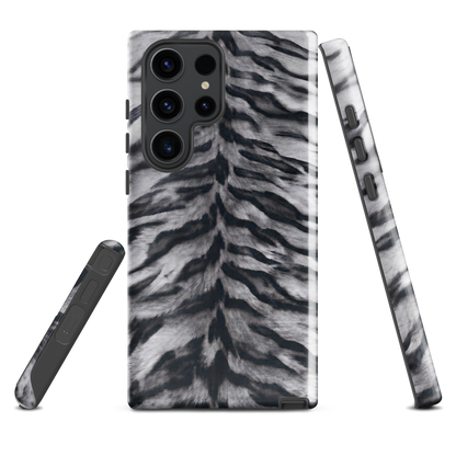 Gray Tiger Print Tough Case for Samsung