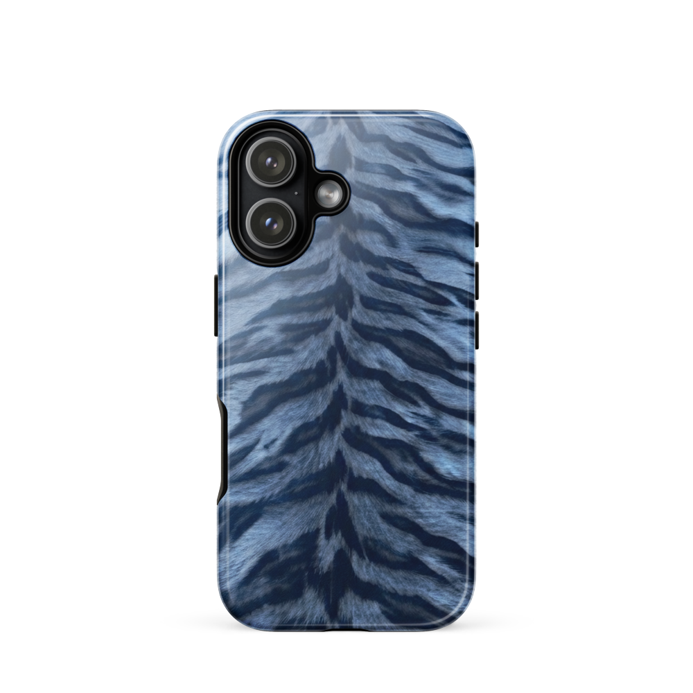 Blue Tiger Print Tough Case for iPhone®