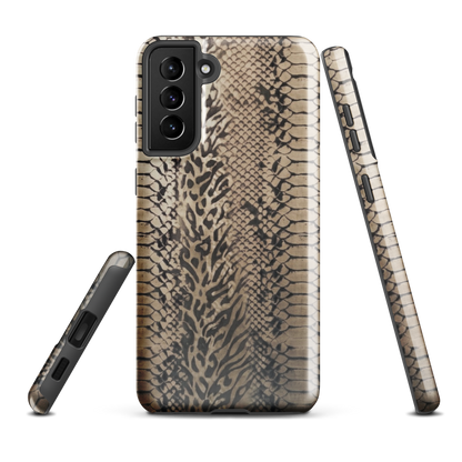 Neutral Snake Skin Tough Case for Samsung