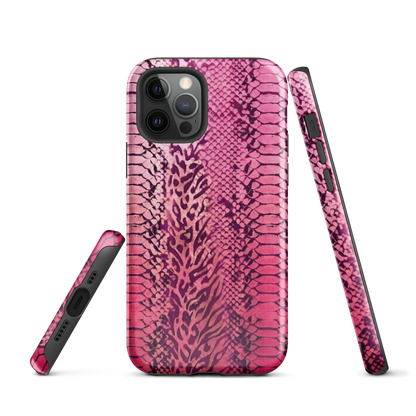 Pink Leopard Print and Snake Skin Tough Case for iPhone®
