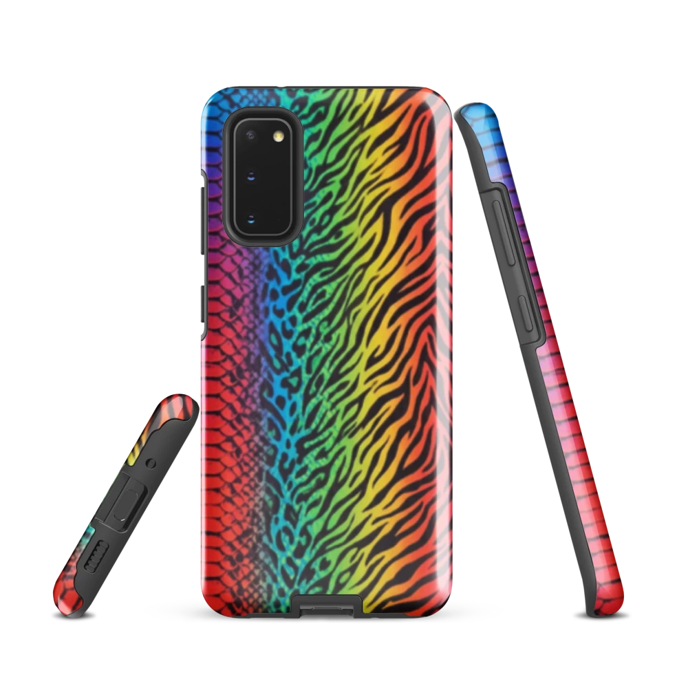 Vibrant Rainbow Snake Skin Zebra & Leopard Print Tough Case for Samsung