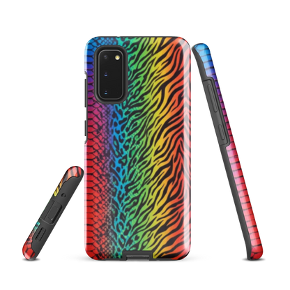 Vibrant Rainbow Snake Skin Zebra & Leopard Print Tough Case for Samsung