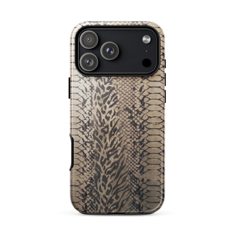 Neutral Snake Skin Tough Case for iPhone®