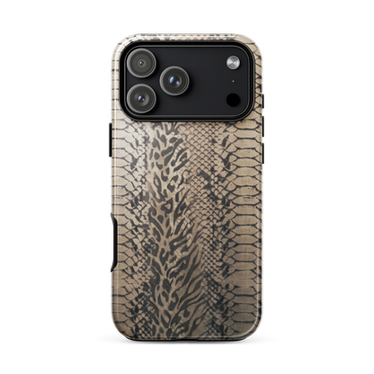Neutral Snake Skin Tough Case for iPhone®