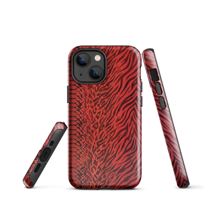 Red Zebra Snake & Leopard Print Tough Case for iPhone®