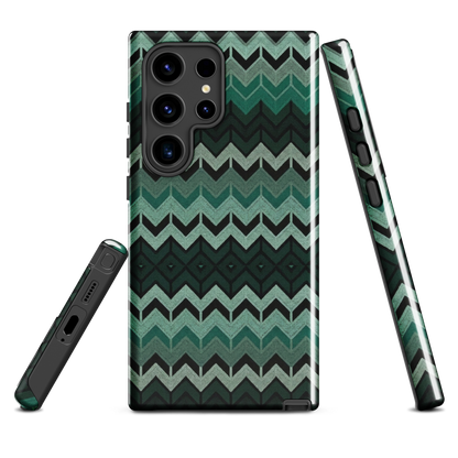 Green Chevron Tough Case for Samsung