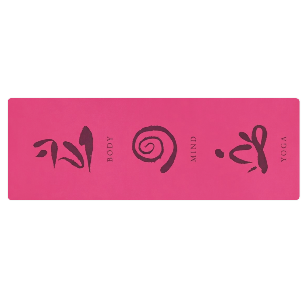 Hot Pink Mind Body Yoga Peace Pilates & Grounding Yoga Mat