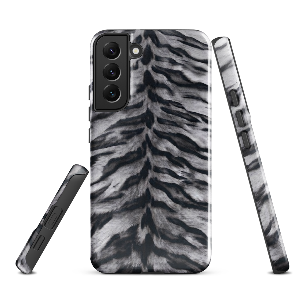 Gray Tiger Print Tough Case for Samsung