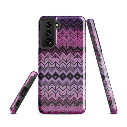 Purple Chevron Zebra & Leopard Print Tough Case for Samsung