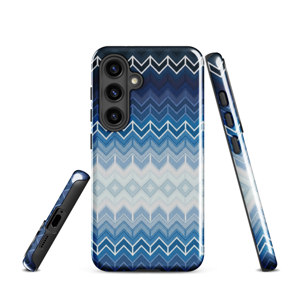 Blue Chevron Tough Case for Samsung