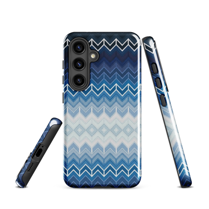 Blue Chevron Tough Case for Samsung