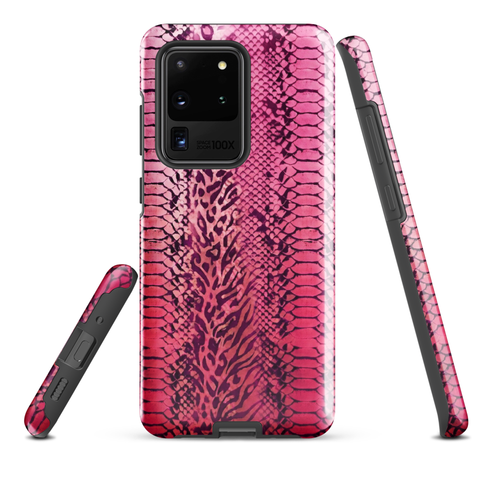 Pink Snake Skin & Leopard Print Tough Case for Samsung