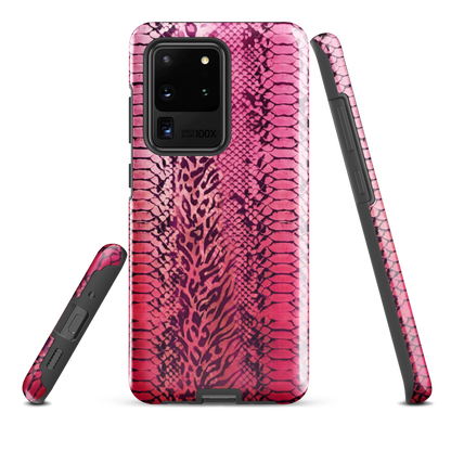 Pink Snake Skin & Leopard Print Tough Case for Samsung