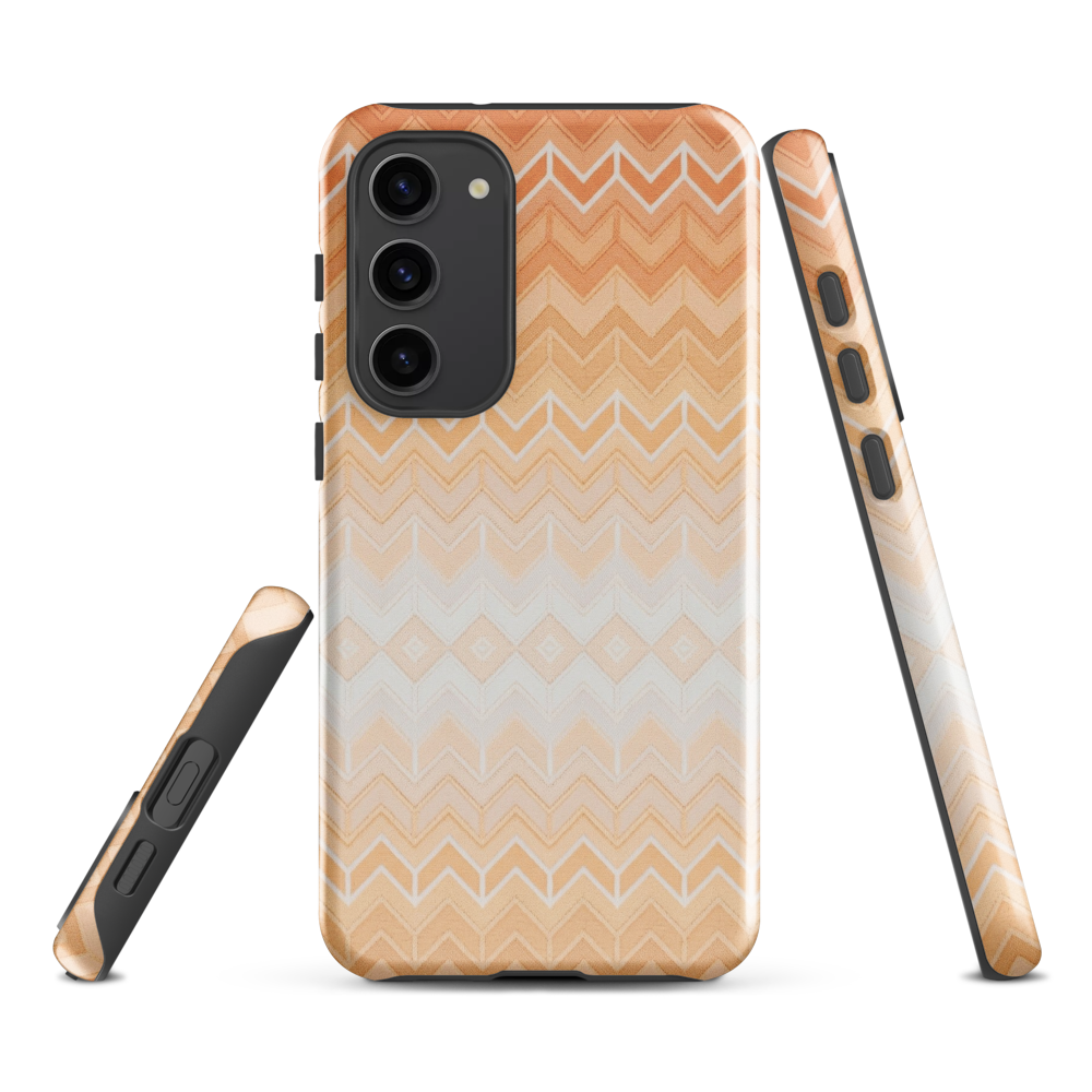 Orange Chevron Tough Case for Samsung