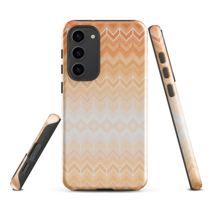 Orange Chevron Tough Case for Samsung