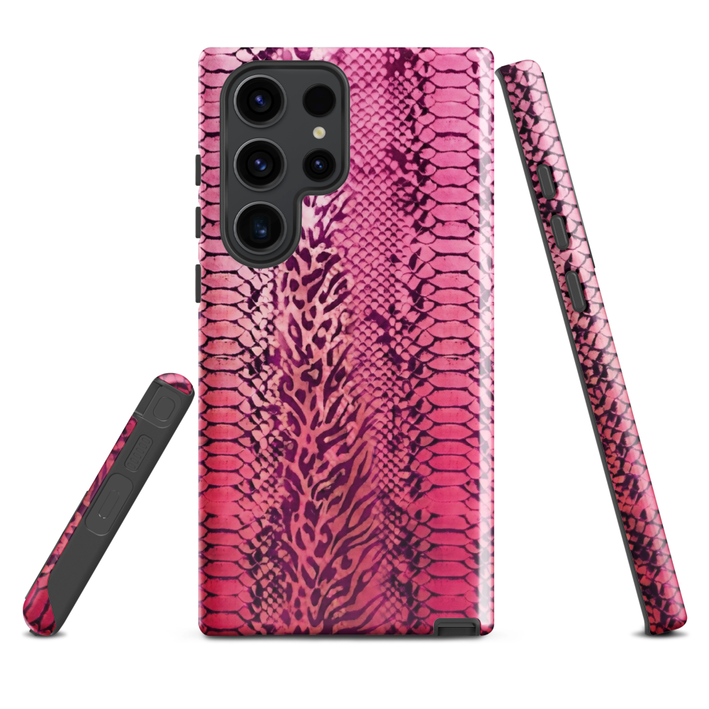 Pink Snake Skin & Leopard Print Tough Case for Samsung
