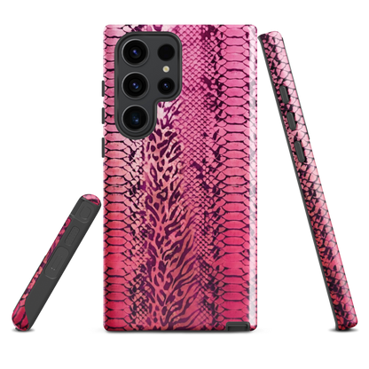 Pink Snake Skin & Leopard Print Tough Case for Samsung