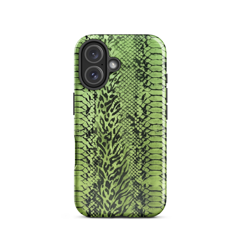 Green Snake Skin & Leopard Print Tough Case for iPhone®