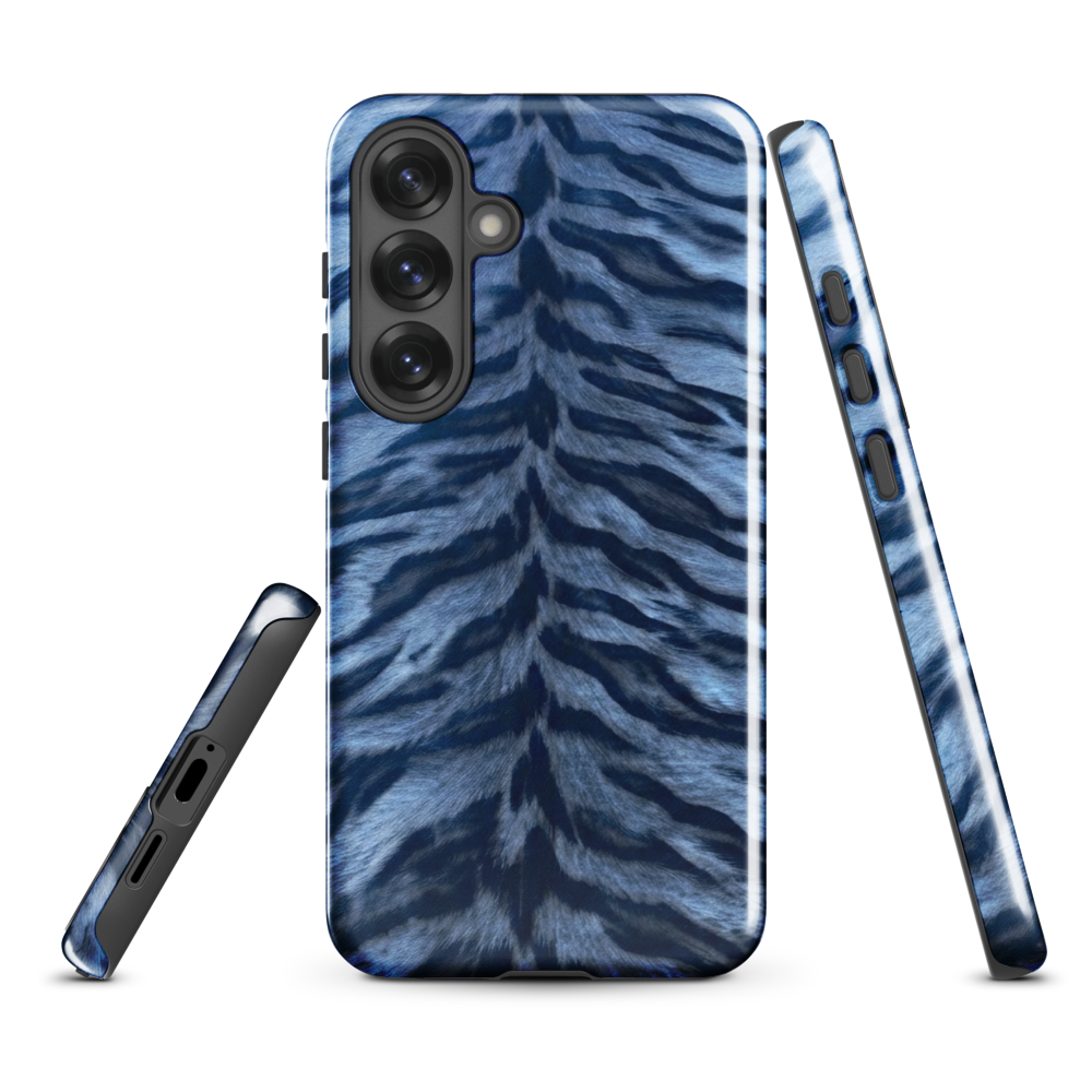 Blue Tiger Print Tough Case for Samsung