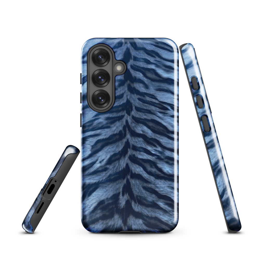 Blue Tiger Print Tough Case for Samsung