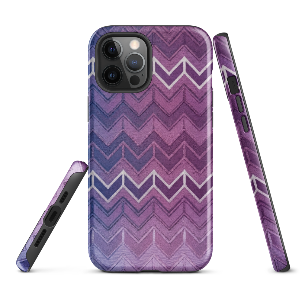Blue Purple & White Chevron Classic Tough Case for iPhone®