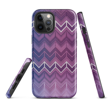 Blue Purple & White Chevron Classic Tough Case for iPhone®