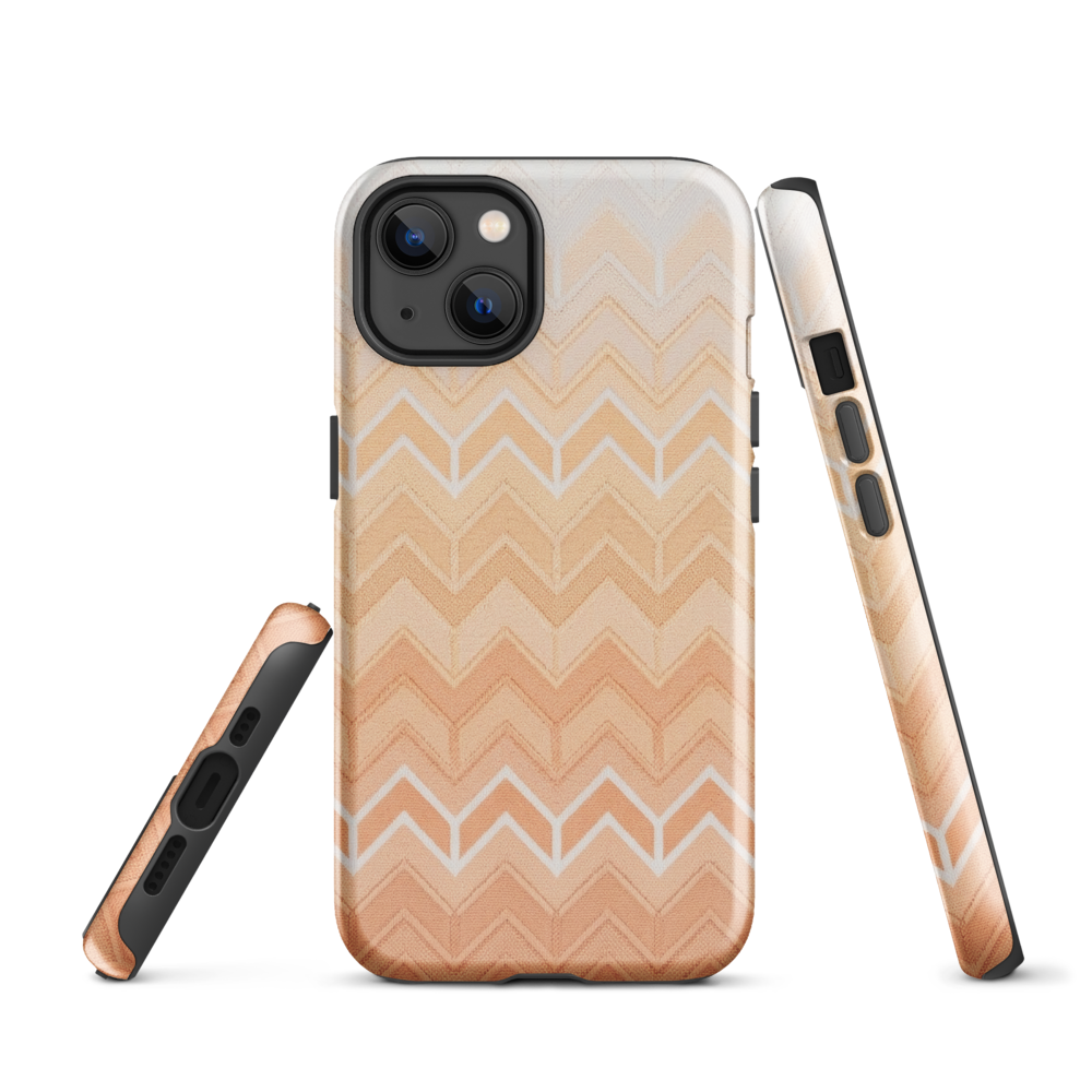 Coastal Orange Chevron Pattern Tough Case for iPhone®