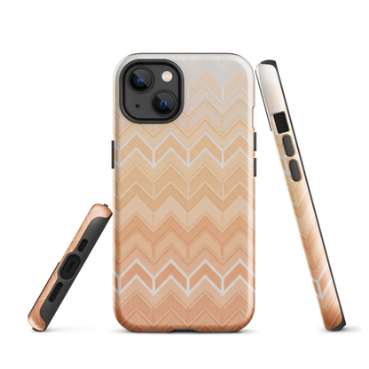 Coastal Orange Chevron Pattern Tough Case for iPhone®