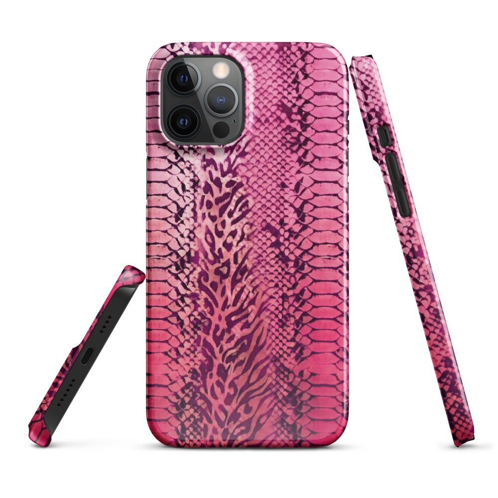Hot Pink to Light Pink Zebra Print Snap Case for iPhone