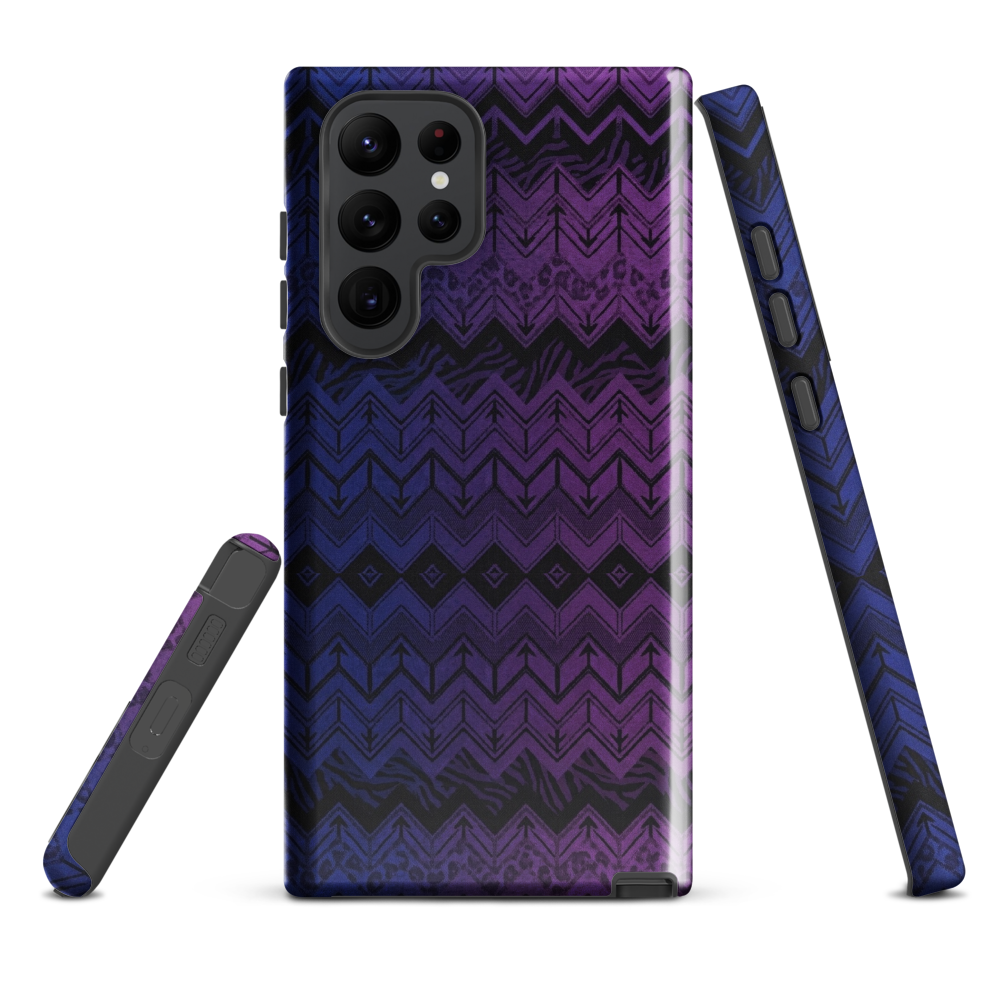 Purple & Blue Chevron Classic Tough Case for Samsung
