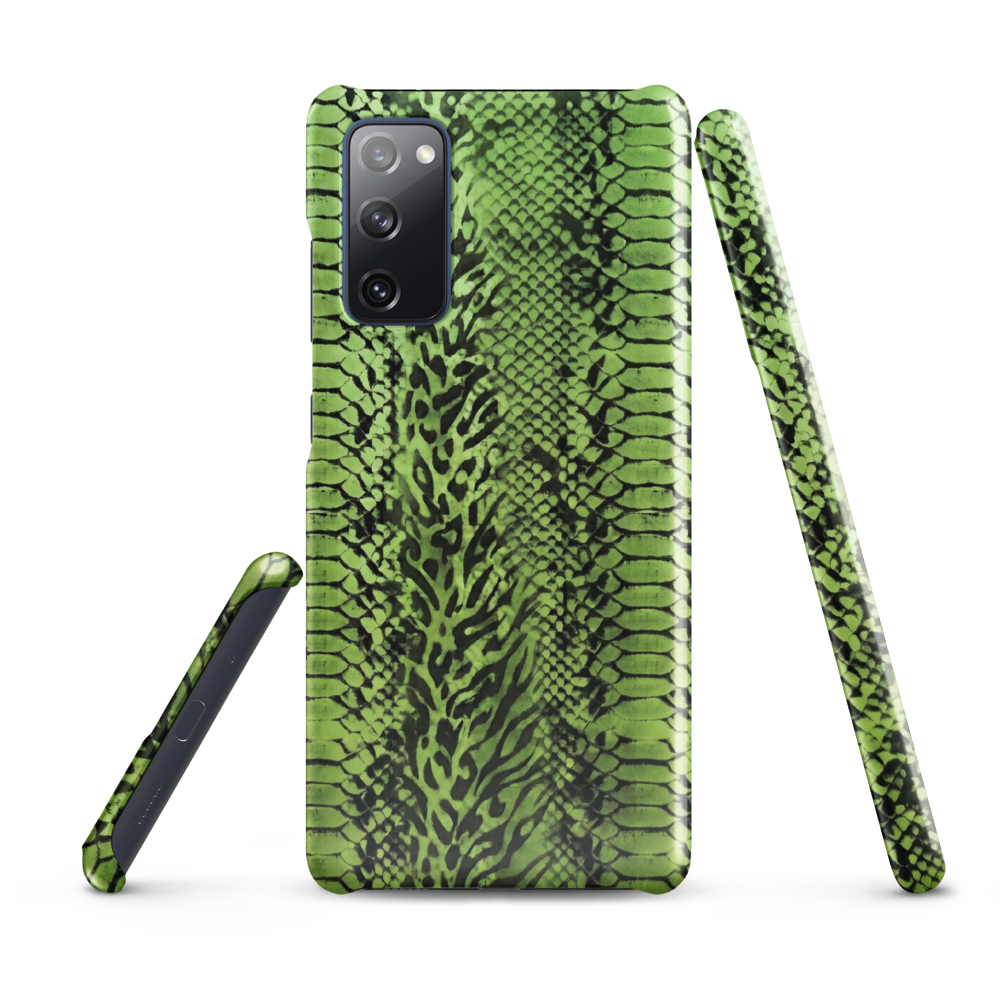 Green Snake Skin & Leopard Print Snap Case for Samsung