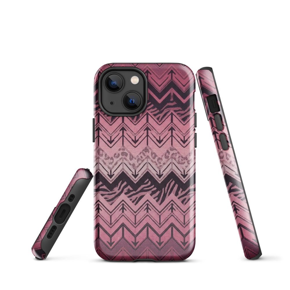 Pink Chevron Zebra & Leopard Print Tough Case for iPhone®
