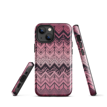 Pink Chevron Zebra & Leopard Print Tough Case for iPhone®