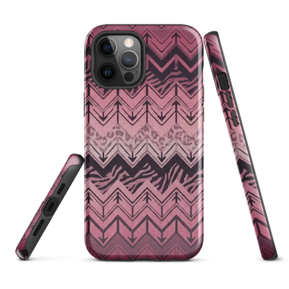 Pink Chevron Zebra & Leopard Print Tough Case for iPhone®