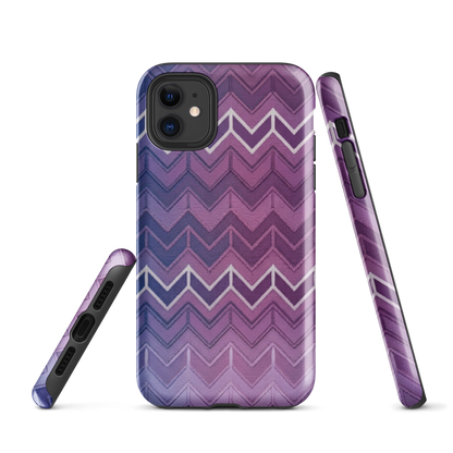 Blue Purple & White Chevron Classic Tough Case for iPhone®