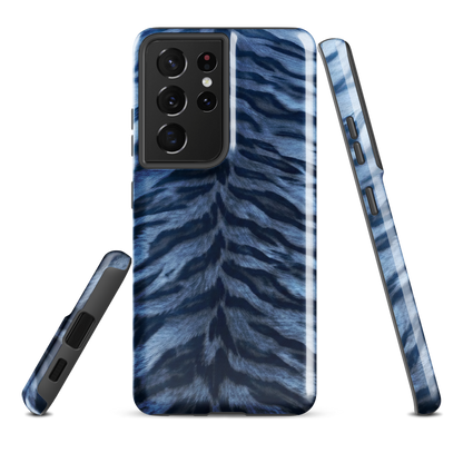 Blue Tiger Print Tough Case for Samsung