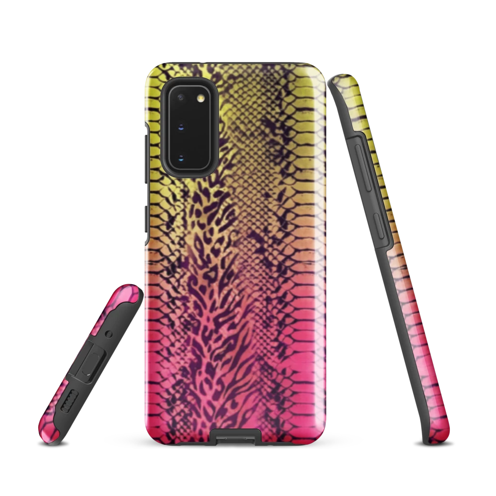 Yellow & Pink Snake Skin & Leopard Print Tough Case for Samsung