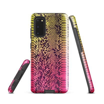 Yellow & Pink Snake Skin & Leopard Print Tough Case for Samsung