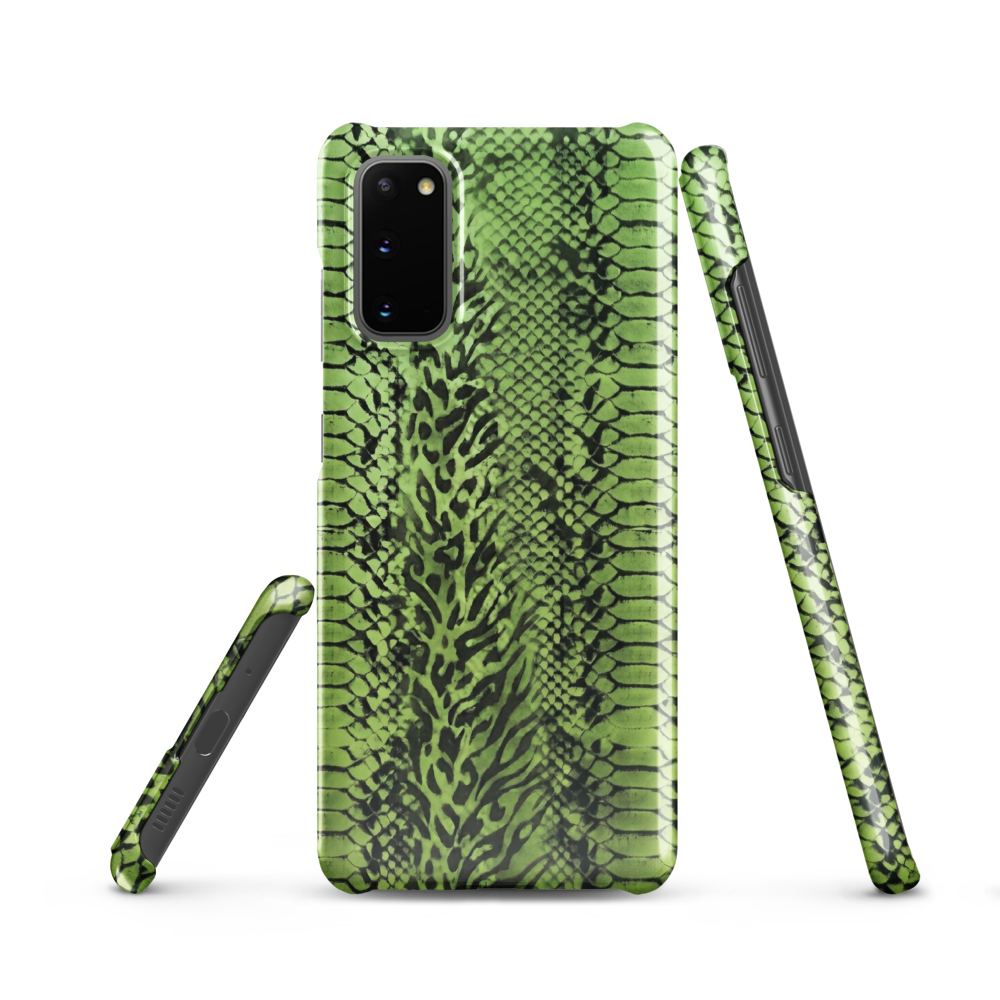 Green Snake Skin & Leopard Print Snap Case for Samsung