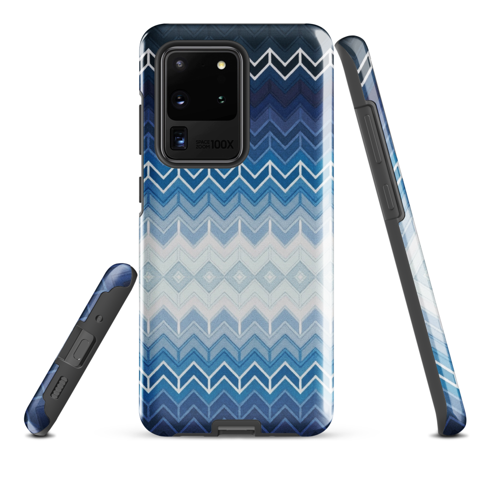 Blue Chevron Tough Case for Samsung