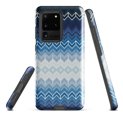 Blue Chevron Tough Case for Samsung