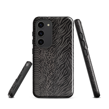 Black and Gray Zebra and Leopard print Tough Case for Samsung