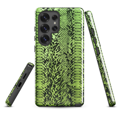 Green Snake Skin & Leopard Print Tough Case for Samsung