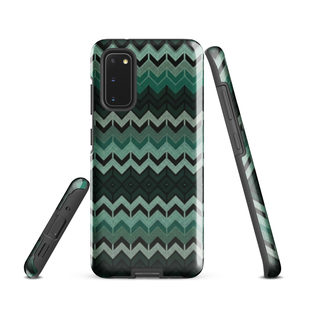 Green Chevron Tough Case for Samsung
